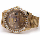 Rolex Day-Date II 218235-0008 41mm Everose Gold Pink Dial Diamond Watch