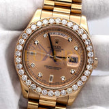 Rolex Day-Date II 218235-0008 41mm Everose Gold Pink Dial Diamond Watch