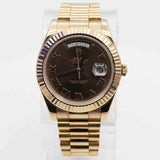 Rolex Day-Date II 218235 Everose Gold 41mm Chocolate Roman Dial