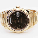 Rolex Day-Date II 218235 Everose Gold 41mm Chocolate Roman Dial
