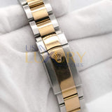 Rolex Datejust 36mm Reference 116201 Steel and Everose Gold Black Dial