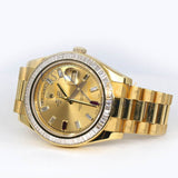 Rolex Day-Date II 218398BR 41mm Yellow Gold President Diamond Bezel Champagne Dial