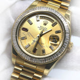 Rolex Day-Date II 218398BR 41mm Yellow Gold President Diamond Bezel Champagne Dial