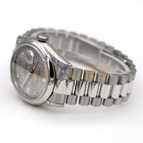 Rolex Day-Date 118296 Platinum 36mm Silver Dial President Bracelet
