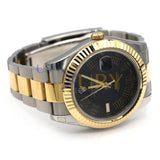 Rolex Datejust II 116333 41mm Steel and 18k Yellow Gold Black Roman Dial Watch
