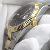 Rolex Datejust II 116333 41mm Steel and 18k Yellow Gold Black Roman Dial Watch