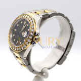 Rolex Submariner Date 16613 Black Dial Diamond Bezel Two-Tone 40mm Men's Watch