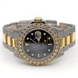 Rolex Submariner Date 16613 Black Dial Diamond Bezel Two-Tone 40mm Men's Watch