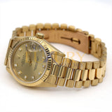 Rolex Datejust 68278 31mm 18k Yellow Gold President Bracelet Champagne Dial