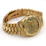 Rolex Datejust 68278 31mm 18k Yellow Gold President Bracelet Champagne Dial