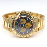 Rolex Daytona 116528 18k Yellow Gold Black Dial 40mm Automatic Chronograph