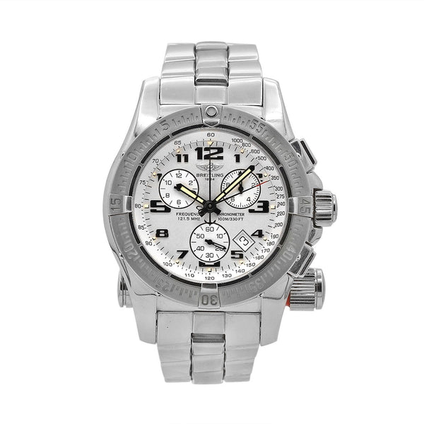 Breitling Emergency Mission A7332211-G616 45mm Stainless Steel Watch with Ivory Dial