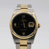 Rolex Datejust 36mm Two-Tone Reference 16203 with Black Dial