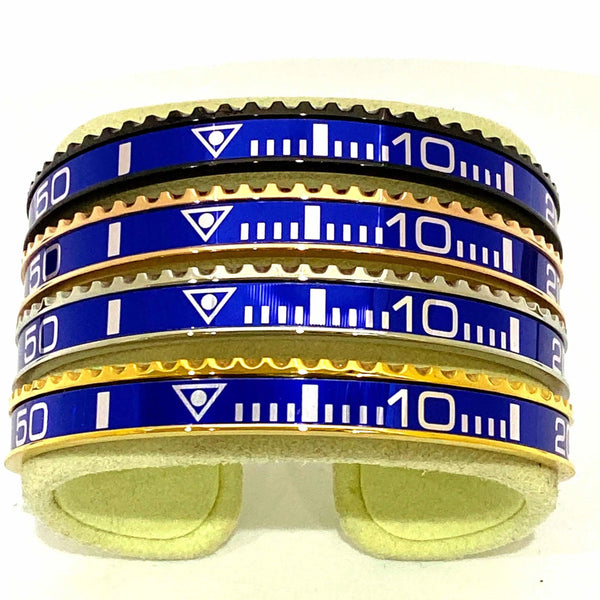 Speedometer Style Stainless Steel Watch Bangle in Gold