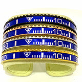 Speedometer Style Stainless Steel Watch Bangle in Gold