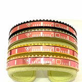 Speedometer Style Stainless Steel Watch Bangle Bracelet in Gold