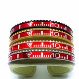Speedometer Style Stainless Steel Watch Bangle in Gold with Digits