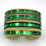 Speedometer Style Stainless Steel Watch Bangle Bracelet in Gold