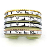 Speedometer Style Stainless Steel Watch Bangle in Gold with Digits