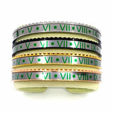 Speedometer Style Stainless Steel Watch Bangle in Gold