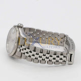 Rolex Datejust 68274 31mm Silver Diamond Dial 18k White Gold and Stainless Steel Jubilee