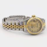 Rolex Datejust 69173 26mm Two-Tone 18k Yellow Gold and Stainless Steel Champagne Roman Dial