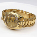 Rolex Datejust 31 Ref. 178278 18k Yellow Gold President Bracelet Champagne Diamond Dial