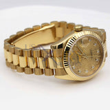 Rolex Datejust 31 Ref. 178278 18k Yellow Gold President Bracelet Champagne Diamond Dial