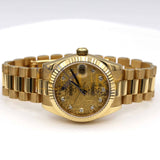 Rolex Datejust 31 Ref. 178278 18k Yellow Gold President Bracelet Champagne Diamond Dial