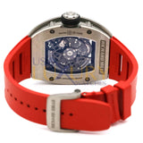Richard Mille RM029 48mm Titanium Automatic Watch with Blue Dial and Red Rubber Strap
