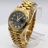 Rolex Day-Date II 218238 18K Yellow Gold Black Wave Arabic Dial 41mm