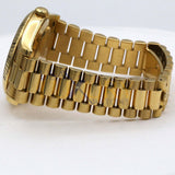 Rolex Day-Date II 218238 18K Yellow Gold Black Wave Arabic Dial 41mm