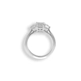 Emerald Cut Diamond Platinum Engagement Ring 3.51 tcw