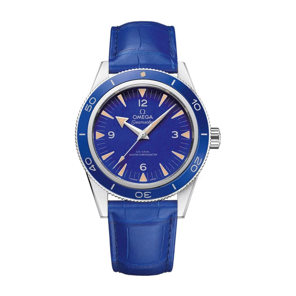 Omega Seamaster 300 Reference 234.93.41.21.99.002 Blue Dial on Leather Strap