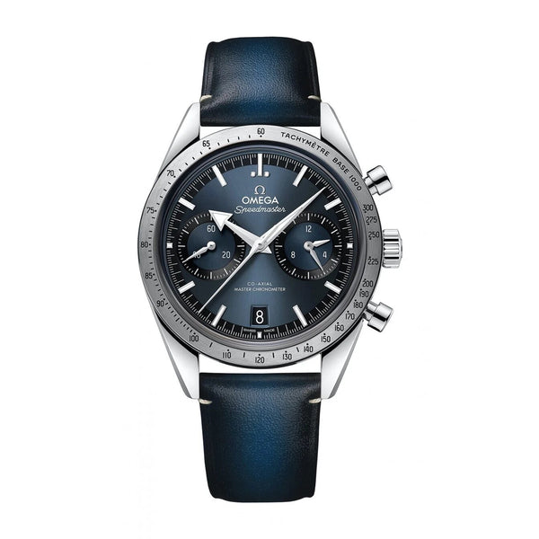 Omega Speedmaster 332.12.41.51.03.001 Blue Dial 40.5mm Leather Strap