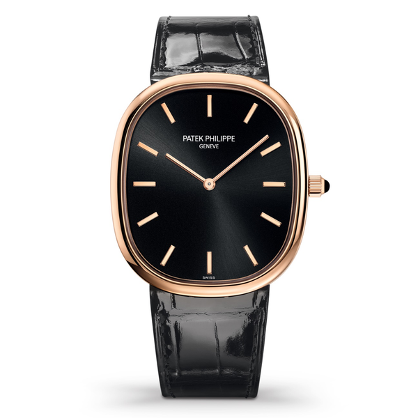 Patek Philippe Golden Ellipse 5738R-001 34.5mm Rose Gold Black Dial