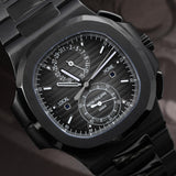 Patek Philippe Nautilus 5990/1A-001 Grey Dial PVD/DLC Coated Stainless Steel Chronograph Dual Time Watch