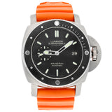 Panerai Luminor Submersible PAM00389 47mm Titanium Black Dial Orange Rubber Strap