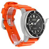 Panerai Luminor Submersible PAM00389 47mm Titanium Black Dial Orange Rubber Strap