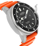 Panerai Luminor Submersible PAM00389 47mm Titanium Black Dial Orange Rubber Strap
