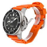 Panerai Luminor Submersible PAM00389 47mm Titanium Black Dial Orange Rubber Strap
