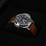 Panerai Luminor Marina Automatic PAM00048 Black Dial Brown Strap 40mm