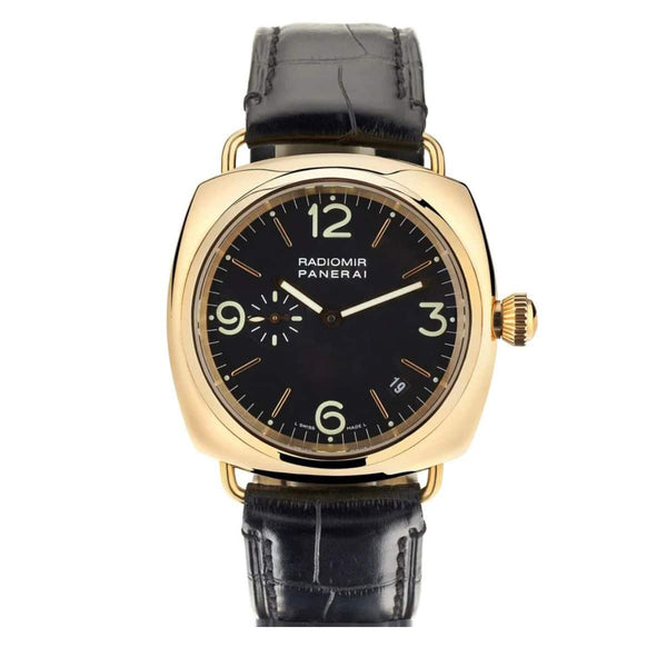 Panerai Radiomir PAM00103 18k Rose Gold 40mm Black Dial Watch