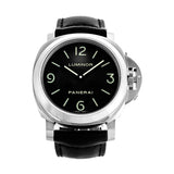 Panerai Luminor PAM00112 44mm Stainless Steel Black Dial on Leather Strap