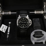Panerai Luminor PAM00112 44mm Stainless Steel Black Dial on Leather Strap