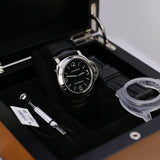 Panerai Luminor PAM00112 44mm Stainless Steel Black Dial on Leather Strap