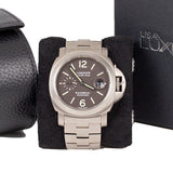 Panerai Luminor Marina PAM00296 44mm Brushed Titanium Automatic Tobacco Brown Dial