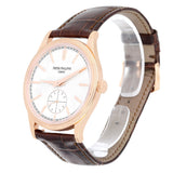 Patek Philippe Calatrava 6119R-001 Rose Gold 39mm Silvery Grained Dial