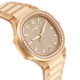 Patek Philippe Nautilus 7118/1200R-010 35.2mm Rose Gold Diamond Bezel Golden Brown Opaline Dial