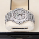 Patek Philippe Nautilus 5980/1A-019 40.5mm Aftermarket Diamond-Set Watch